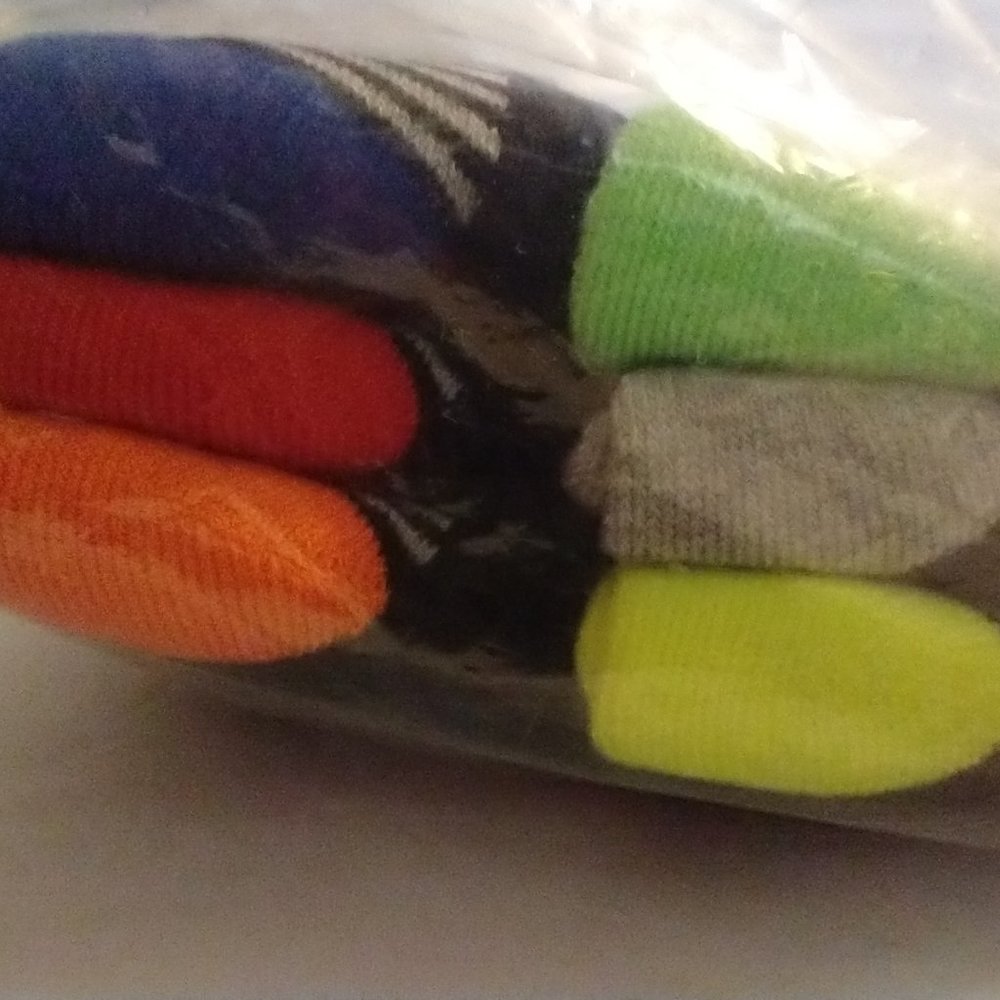 2-6 packs boys crew Trimfit socks shoe size 9-3 multicolor